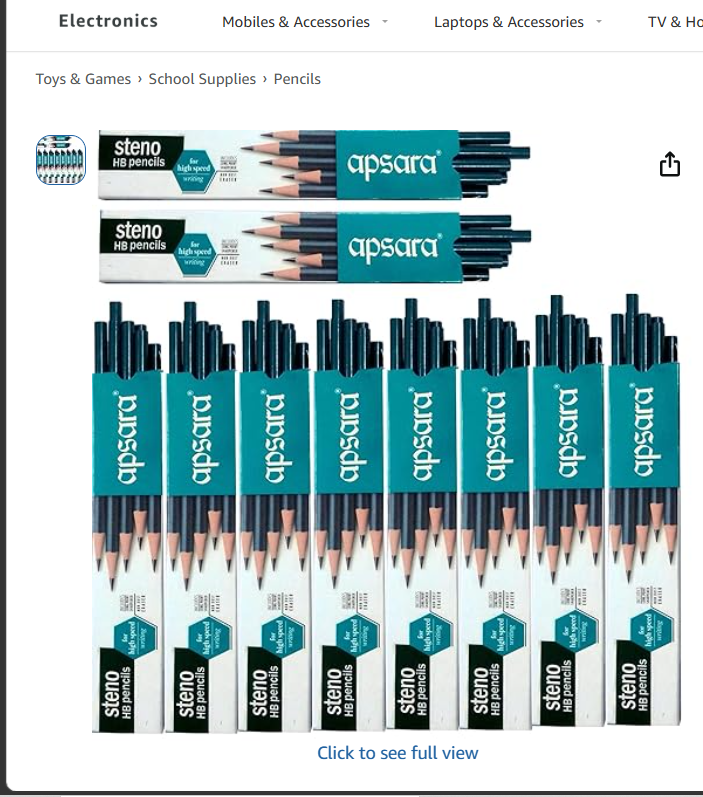 Apsara Steno HB Pencil Bulk Pack
