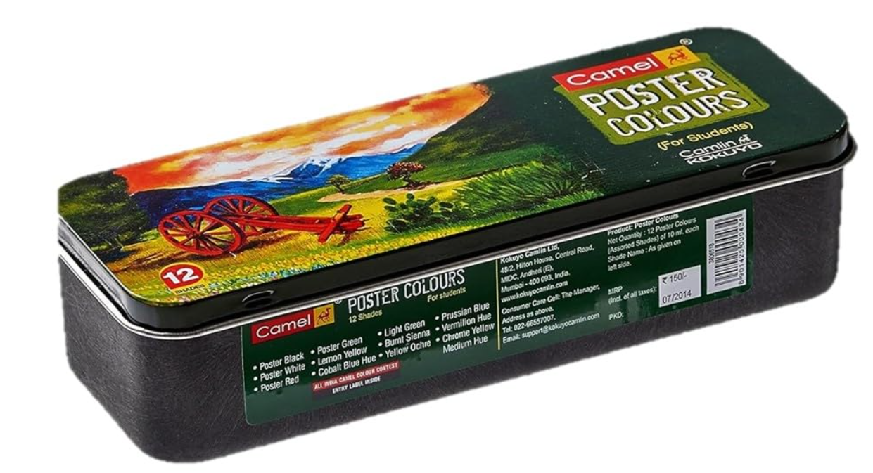 Camel Poster Colour 12 Shades Tin