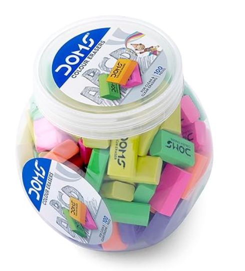 DOMS Colour Eraser Jar