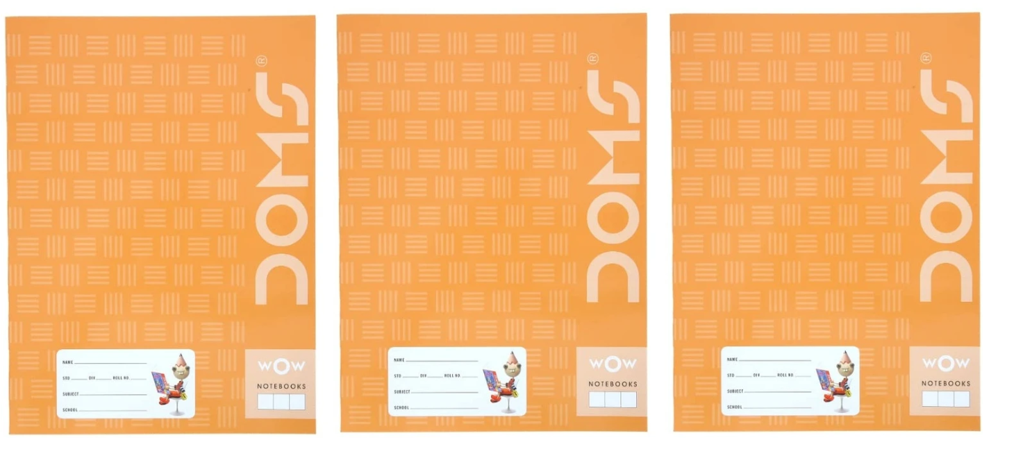 DOMS Brown Cover Hindi Notebook Pack Of 3