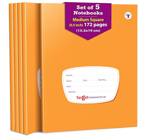 Medium Square Ruled Notebook Pack Of 5