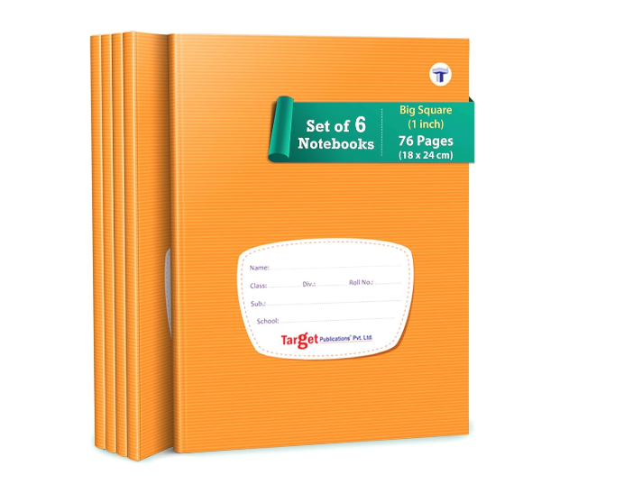Woodsnipe Maths Square Ruled Notebook Pack Of 6