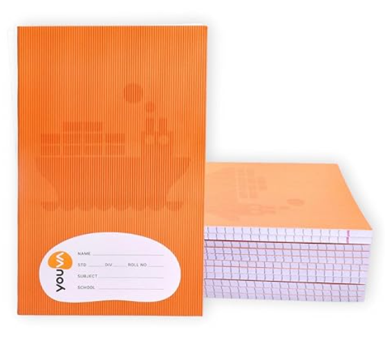 YOUVA Brown Cover Long Book Pack Of 12